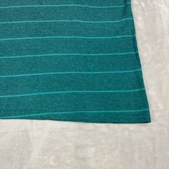 Vintage 80s Bugle Boy Surf Skate Shirt Men’s Sz Large USA Cyan Striped