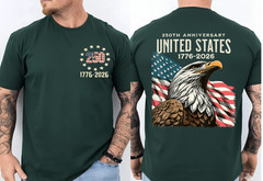 250 Anniversary USA Tee America 250th Unisex Front and Back T-Shirt