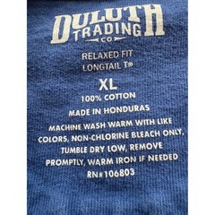 Duluth Trading Co Relaxed Fit Longtail T Long Sleeve Cotton T Shirt XL