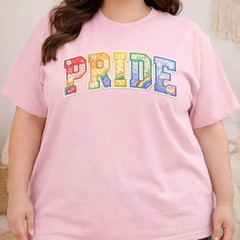 Faux Patchwork Pride Shirt LGBTQ Pride Month Gift For Women Parade Tee