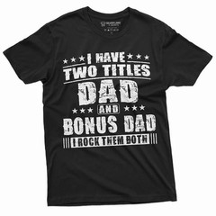 Bonus Dad Men’s Father’s Day Step Dad Tee Shirt Gift Birthday Christmas Gift