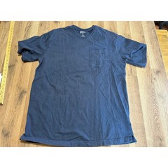 Duluth Trading Co T Shirt Mens Large Navy Blue Adult Pocket Longtail T Excellent