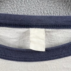 Vintage American Eagle Shirt Mens Large White Blue Reversible Y2K Raglan Skater