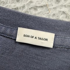 Son of a Tailor T Shirt XL Blue Rolled Sleeves 100% Supima Cotton