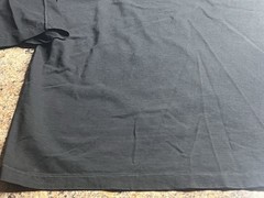 Umen Studio T Shirt Vintage 90s Mock Neck Cotton Mens Large Black 3/4 Sleeve