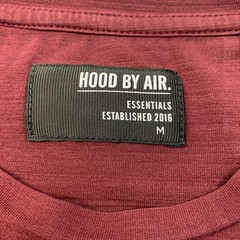 Hood By Air T Shirt Mens M Medium Burgundy Crew Neck Basic Short Sleeve Tee