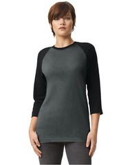 American Apparel Unisex CVC Raglan Stylish T Shirt Casual Plain T-Shirt 2003CVC