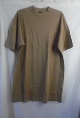 BEIGE TAN EXTRA LONG COTTON PLAIN T-SHIRT OR SLEEPSHIRT TSHIRT FITS 2X / 3X