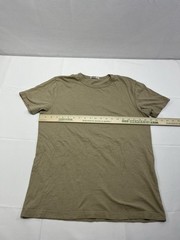 Buck Mason Crew Neck T-Shirt Straight Hem Size Small Beige Brown Casual