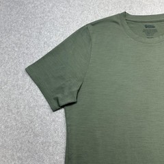 Fjallraven Abisko Wool T Shirt Mens XXL Green Logo Performance Crewneck Outdoor