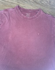 American Eagle Mens T-Shirt Super Soft Standard Fit Red Shortsleeve