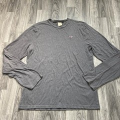 HOLLISTER Embroidered Logo Pullover Grey Crewneck Long Sleeve Shirt Men’s Size L