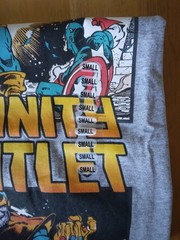 Marvel Thanos The Infinity Gauntlet Gray T-shirt: Men Adult Small, New with Tag