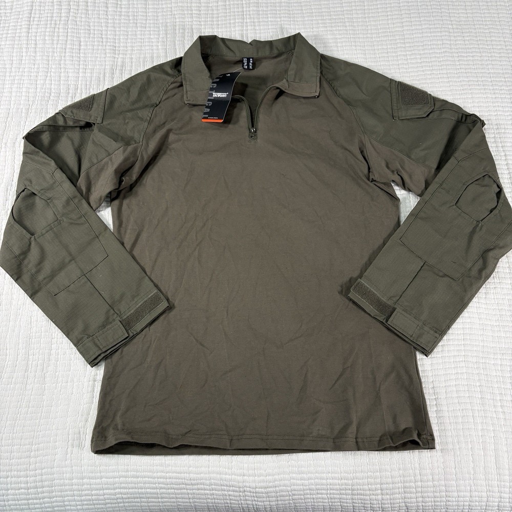 NEW Tacvasen Tactical Shirt Mens Medium Brown Rip Stop Hiking Hunting Combat