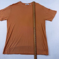 Pierre Cardin Men’s Large T-Shirt Orange Rayon Blend Soft Short Sleeve Crew Neck