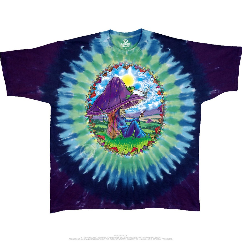 MUSHROOM HAVEN-2 Sd TIE DYE T-SHIRT M-L-XL-2X Dead,Phish,Goose,Floyd,Psychedelic