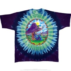 MUSHROOM HAVEN-2 Sd TIE DYE T-SHIRT M-L-XL-2X Dead,Phish,Goose,Floyd,Psychedelic