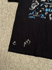 Mr. Beast Signed Black Shirt 24HR Livestream Autographed Graphic Mens L Smiley