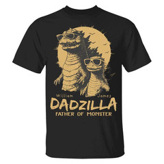 Personalized Dadzilla Father’s Day Funny Dad Dinosaur Graphic T-Shirt