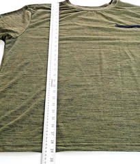 ONE POINT ONE Mens XL Heather Green Faux Zip Pocket Tee T-Shirt Crew Neck NWT