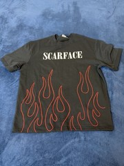 Scarface Short Sleeve Crew Neck Shirt W Embroidery Sz L (SEE PHOTOS)