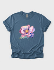 Watercolor Flower Graphic Tee Adult Botanical Floral Nature Tshirt Art Boho Gift