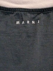 Marni T-Shirt Mens Gray Black Wide Stripe SS Cotton Crew Neck – XL Read!