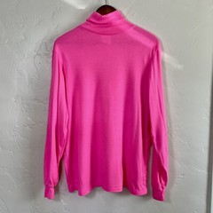 Vintage 80s Medalist Size Large Turtleneck – Hot Pink Color Changing Heat Purple