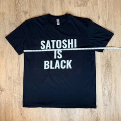 Gildan Softstyle “SATOSHI IS BLACK” Bitcoin Graphic Tee SATOSHI Nakamoto XL