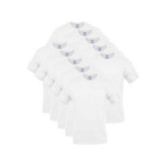 Gildan Men’s 10 Pack Short Sleeve Crew T-Shirt White Size Medium NEW