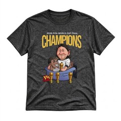 Funny Soccer Legend Caricature T-Shirt Champions 2026 Graphic Tee Black Unisex