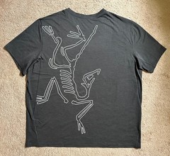 Arc’teryx Cormac Arc’Bird Logo Short Sleeve T Shirt Men’s XXL BLACK HEATHER NEW