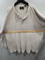 Redhead 5XL Heavyweight Thermal Henley Waffle Knit 100% Cotton Long John Shirt