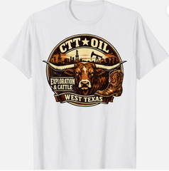 CTT Oil Exploration & Cattle Company Texas Design Unisex T-Shirt
