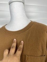 Carhartt Relaxed Fit Brown Pocket Logo Crew Neck Short Sleeve T-Shirt Men’s L