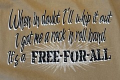 Ted Nugent Men’s T-Shirt Size M Free-For-All Lyrics On Back Pre-Owned