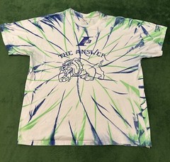 Reebok The Answer Bulldog Tie Dye T Shirt Size Mens Size XL White Green Purple