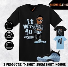 Tee Shirt Matching Foamposite One Psychic Blue Match Sneaker Sneakerhead Biggie