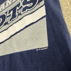 Vintage 90s New England Patriots Shirt Men XL AOP Salem Sports Single Stitch NFL