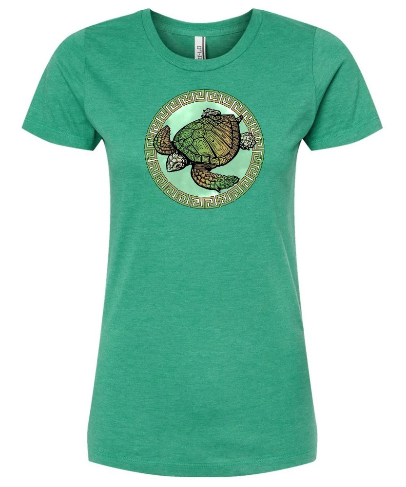 Women’s Turtle Greek Key Premium Cotton Blend Top