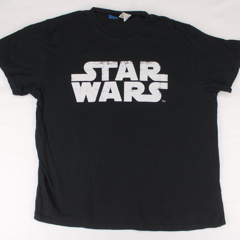STAR WARS LUCASFILM Spell Out Black T-SHIRT Men’s L