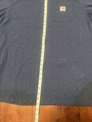 Carhartt Original Long Sleeve Pocket Tee Large Tall Blue Heather Color