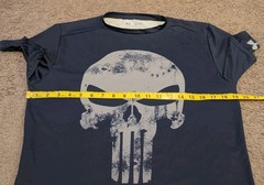 Under Armour X Marvel Punisher Skull Logo Navy Blue Compression T-Shirt Men’s XL