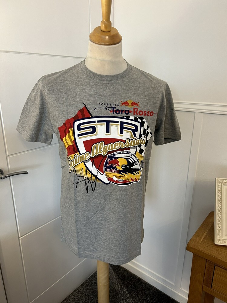 Red Bull Scuderia Toro Rosso Grey Alguersuari T-Shirt L F1 Formula One NEW