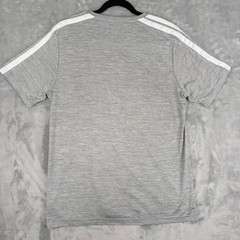Adidas Climacool Mens Medium Grey Heather 3-Stripe Short Sleeve Training T-Shirt