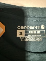 NWT Carhartt K231 Loose Fit Heavyweight Long Sleeve Logo Tee Men XL Teal
