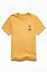 RIP CURL Men’s S/S T-Shirt CA BARREL PREMIUM – Mustard – Large – NWT – LAST ONE