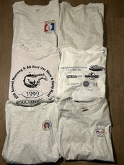 6 Piece Vintage 90s-Y2K Mustang Club Graphic T-Shirts, Size Fits XL, Used