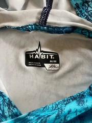Habit Hoodie Shirt M Blue 40+ Solar Factor Realtree Fishing
