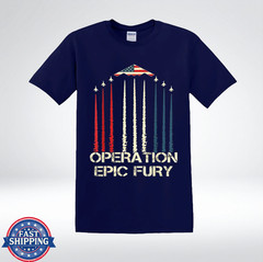 Operation Epic Fury Patriotic Fighter Jets American Flag T-Shirt